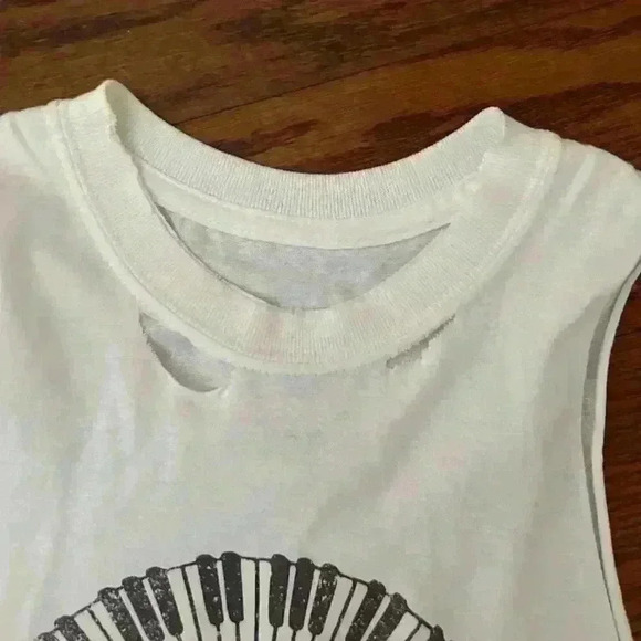 Mamie Ruth I Bang The Keys Tank Band Wife Piano Keyboard wifey Size Small NWT - Picture 10 of 14